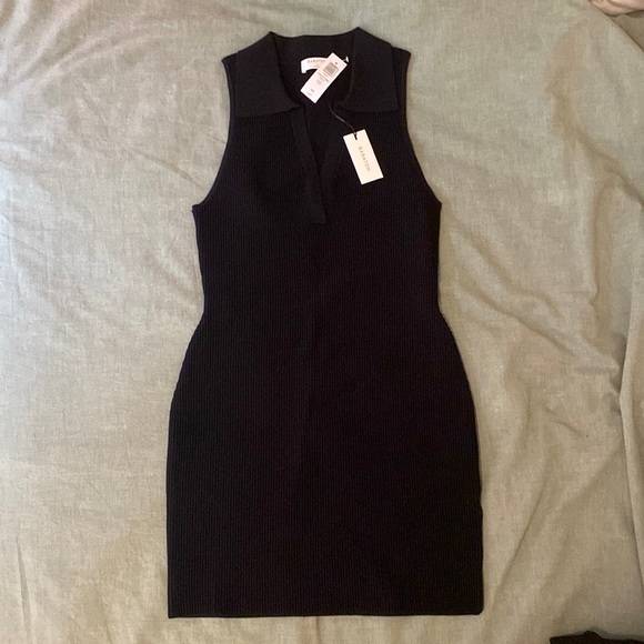 Babaton Aritzia sculpture noire tricotée coureur, débardeur